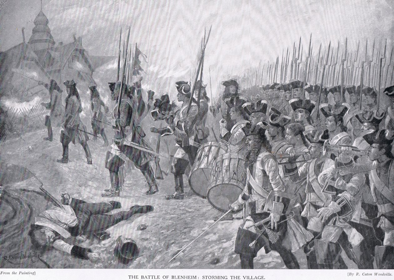La Batalla de Blenheim: asalto al pueblo, c.1910 de Richard Caton Woodville