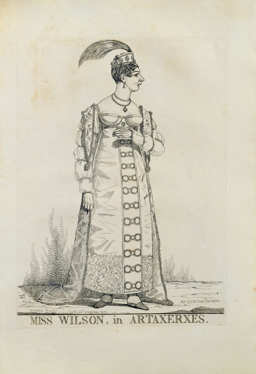 Miss Wilson en Artajerjes, 1821 de Richard Dighton