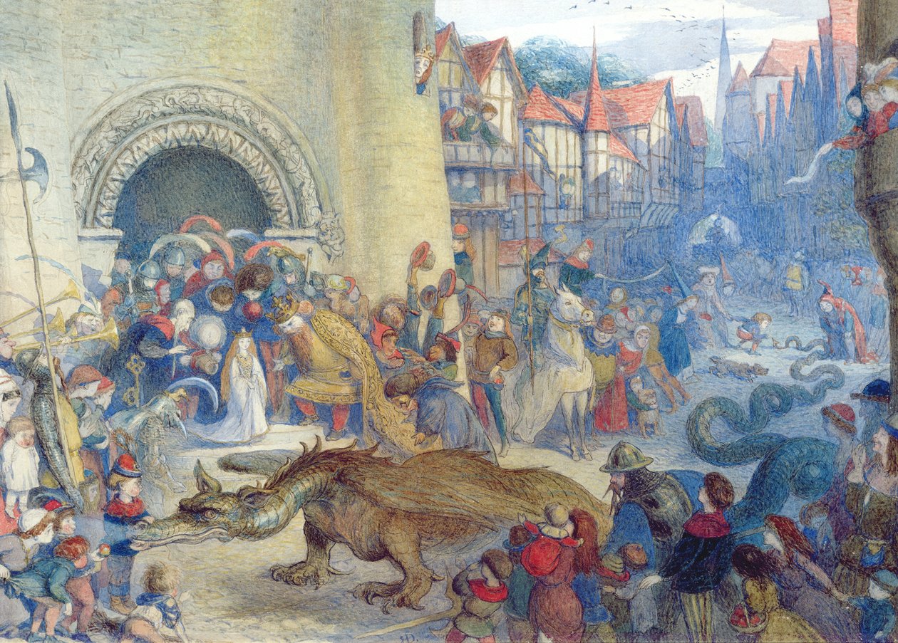 El dragón del cumpleaños de la pequeña princesa de Richard Doyle