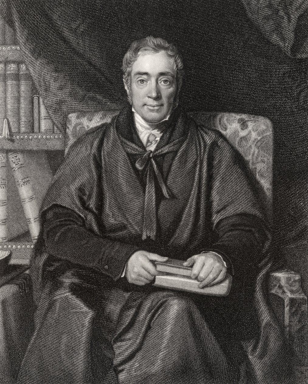 Rev. Samuel Lee, grabado por William Thomas Fry (1789-1843) de 