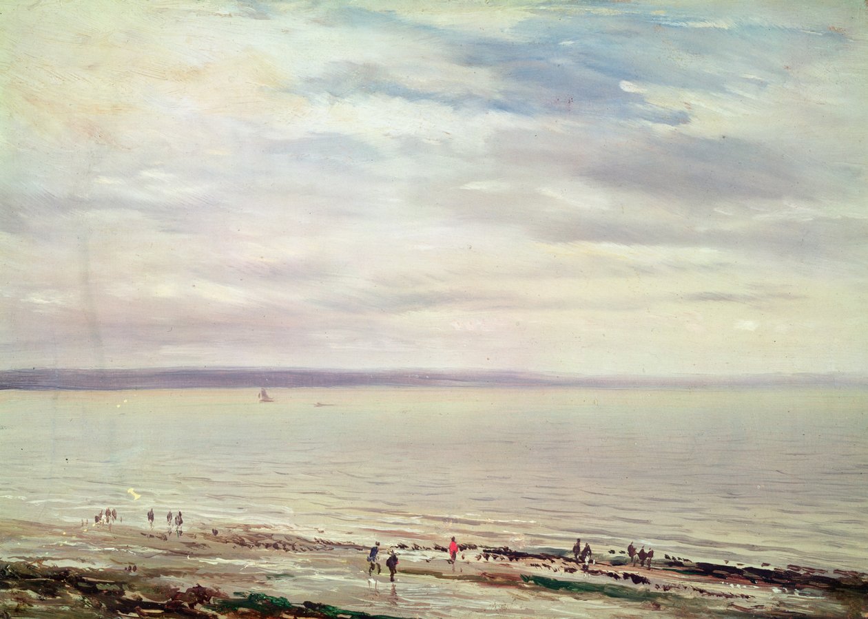 En la playa de Richard Parkes Bonington