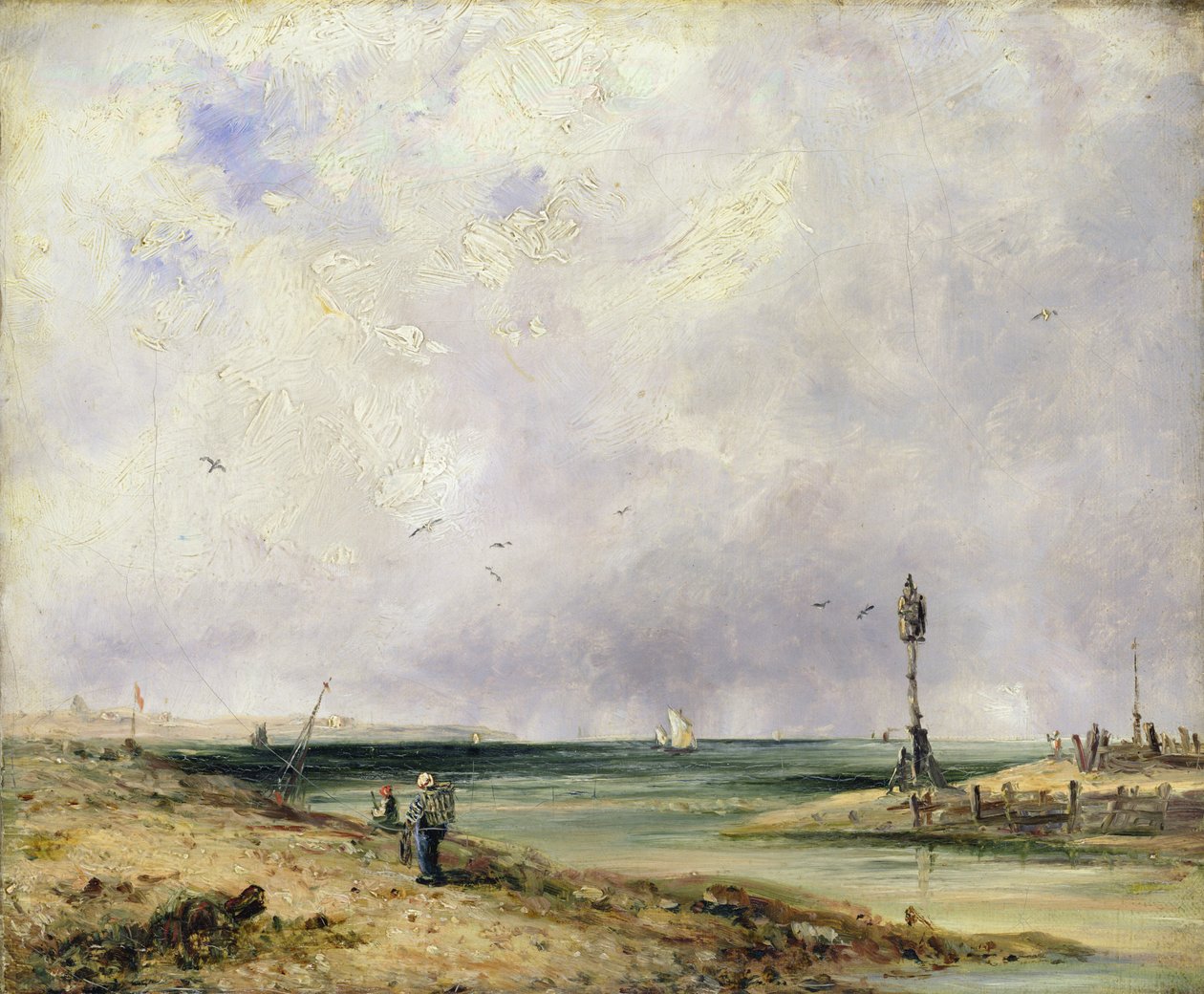 Escena de playa de Richard Parkes Bonington