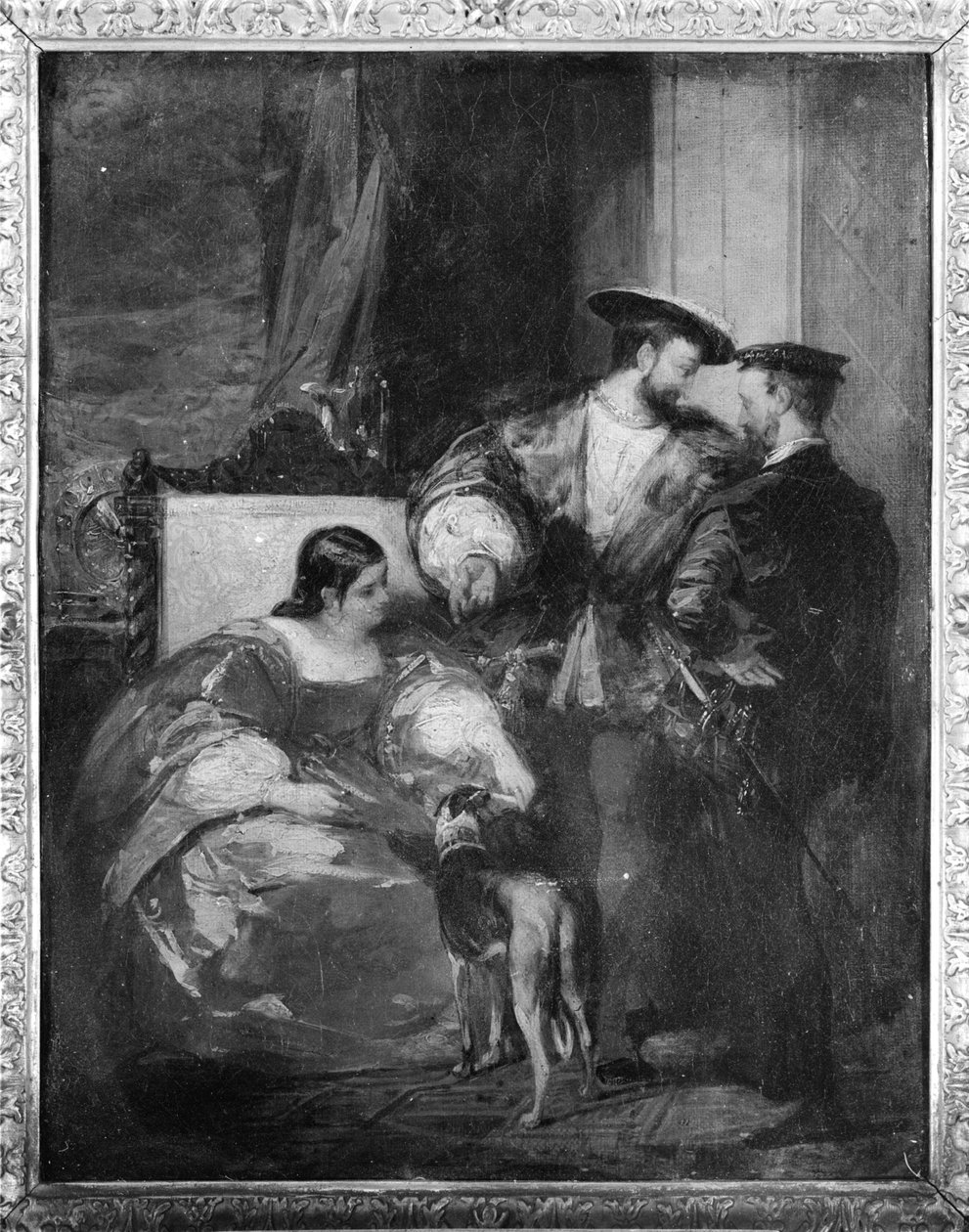 Francisco I (1494-1547) y Ana de Pisseleu (1508-80) Duquesa de Etampes, siglo XIX de Richard Parkes Bonington