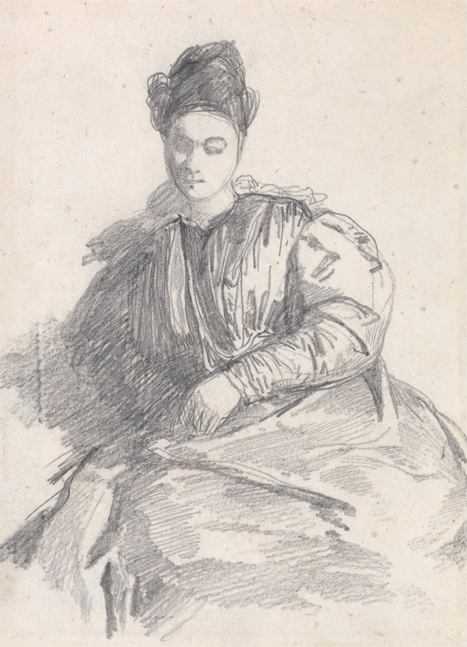 Estudio de una mujer sentada de Richard Parkes Bonington