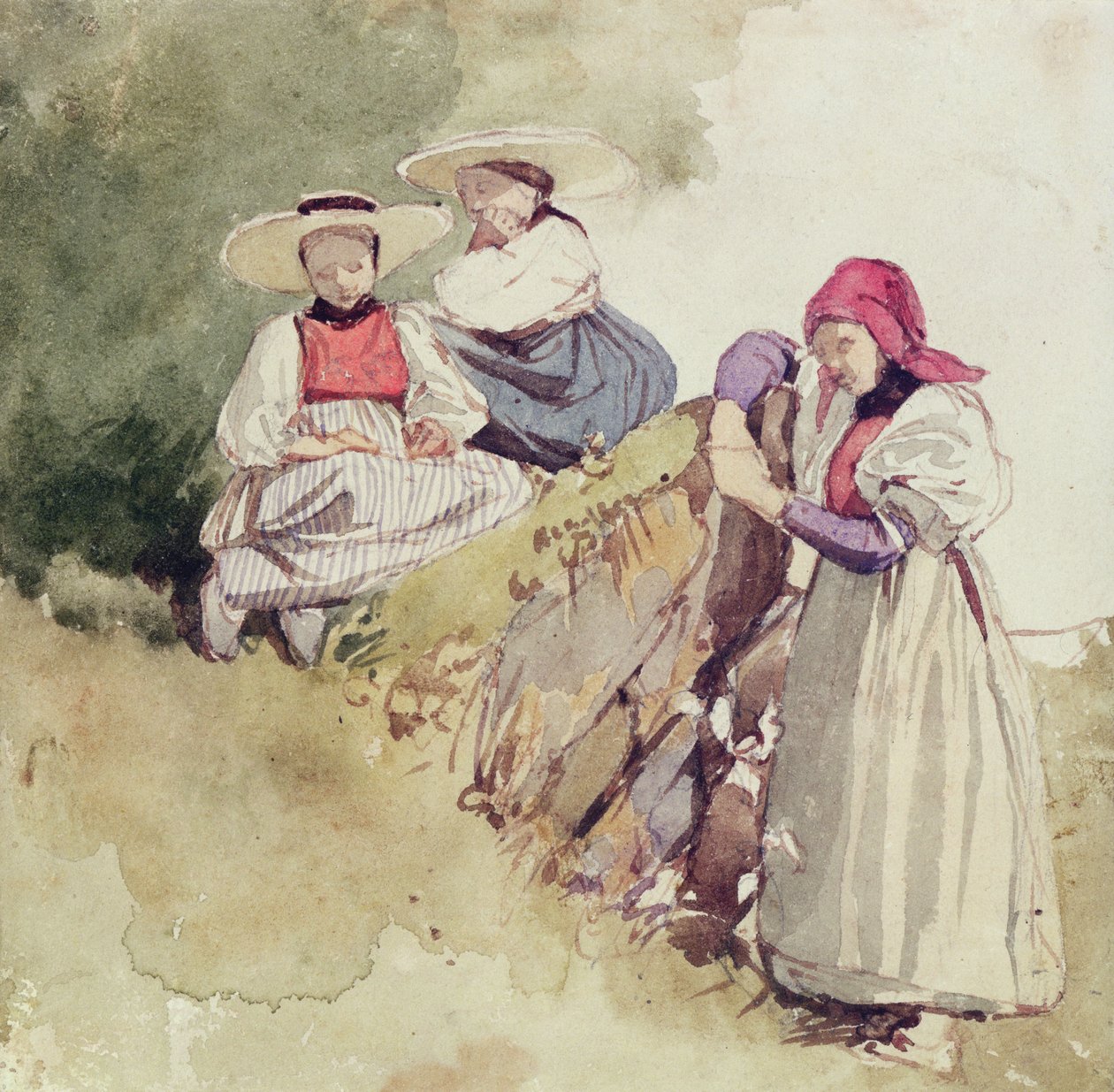 Tres mujeres de Richard Parkes Bonington