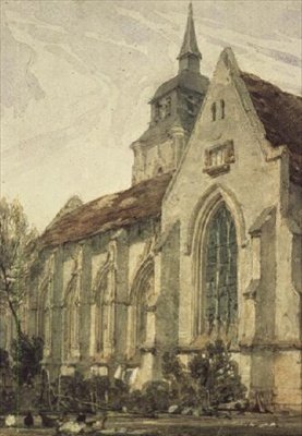 La iglesia de S. Gilles, Abbeville de Richard Parkes Bonington