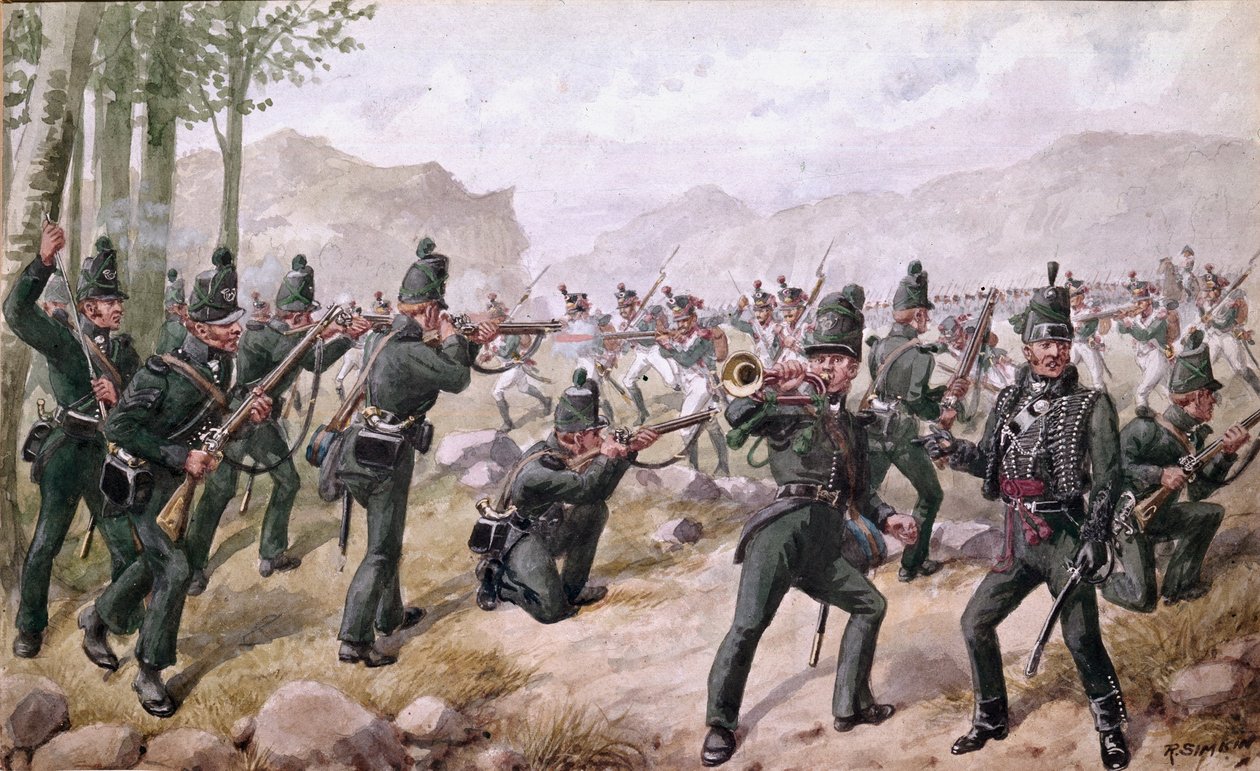 Batalla de los Pirineos, 1813, 1900 de Richard Simkin