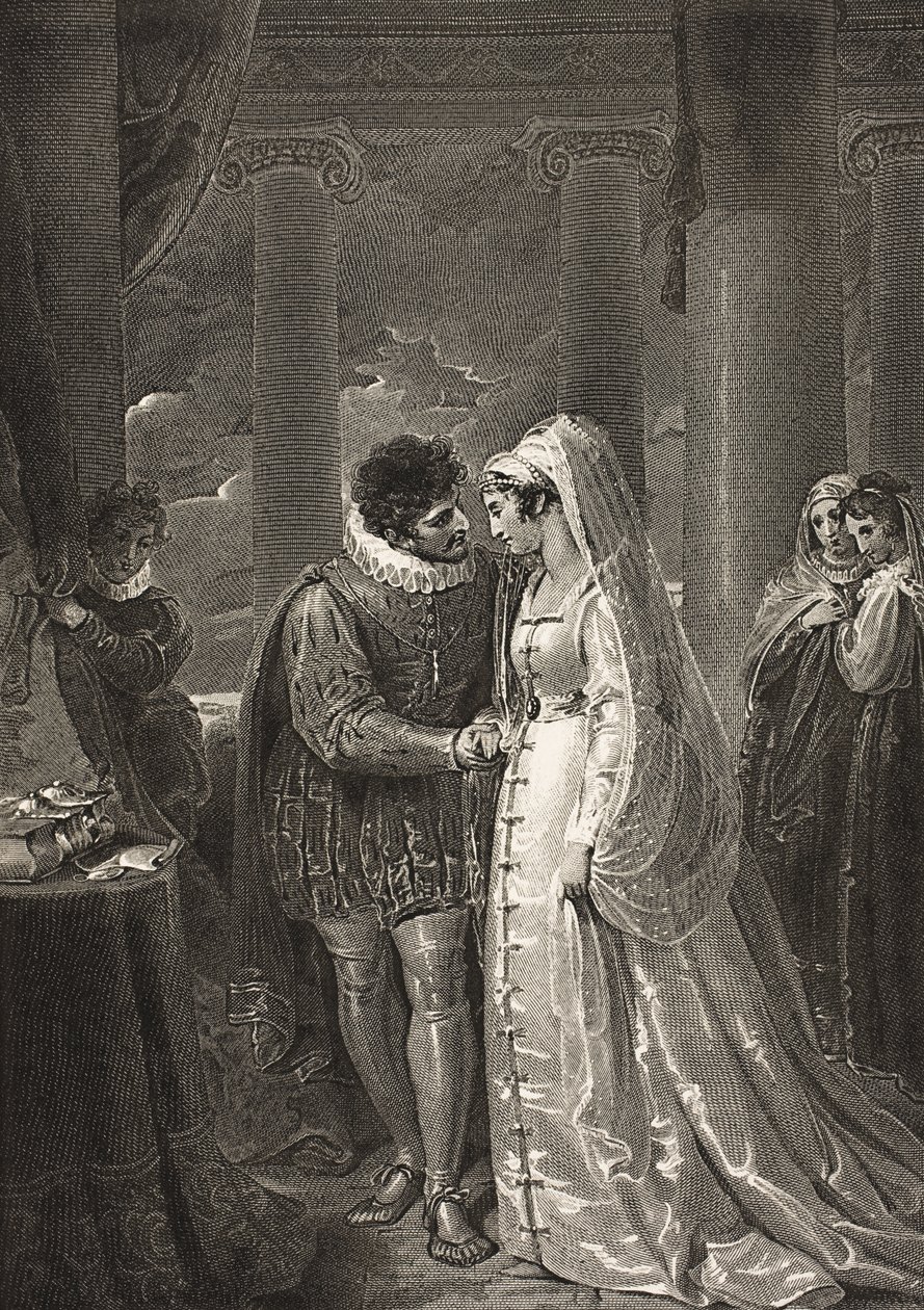 Una habitación en la casa de Porcia, Acto III, Escena II, de 