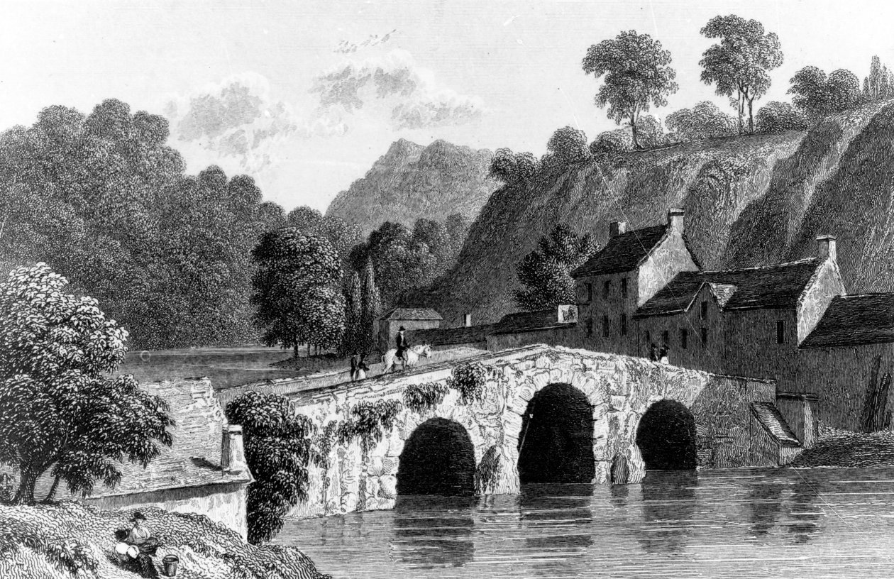 Puente Glenmire, cerca de Cork, grabado por E. Finden, 1832 de Richard Westall