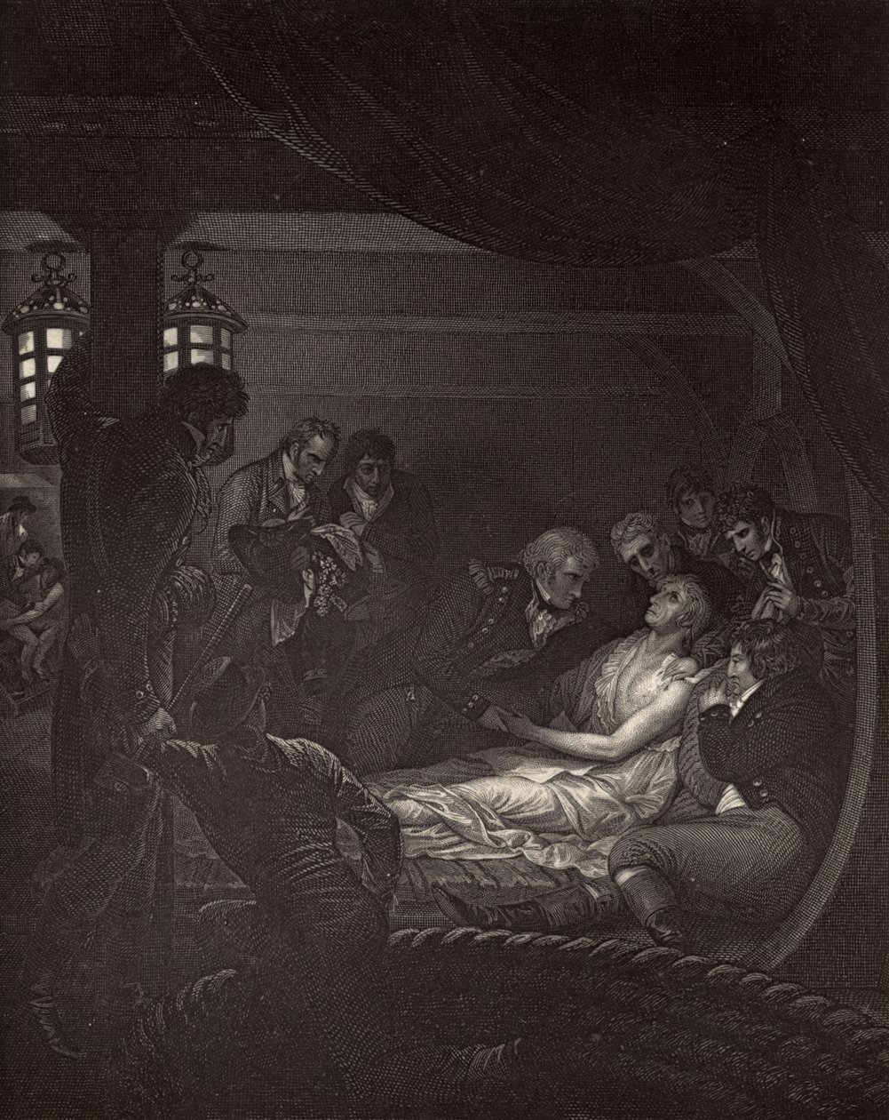 La muerte de Nelson (1758-1805) ilustración de 