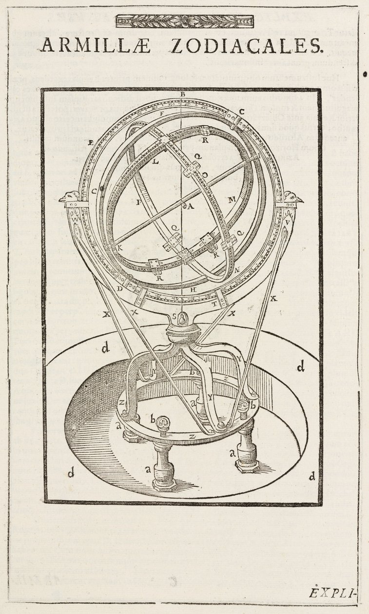 Esfera armilar zodiacal de Tycho Brahe (antes de 1570) de John Pardon