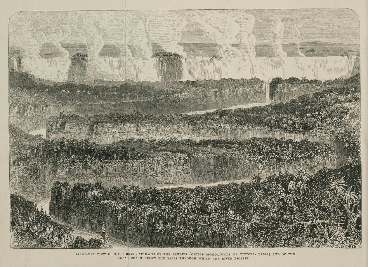 Cataratas Victoria, África (c. 1855) de John Pardon