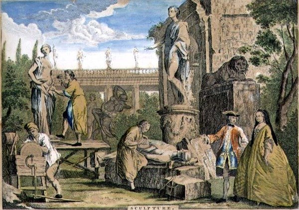 Escultura, publicado por W. Herbert, F. Bull y John Boydell c.1750 de Richard (after) Houston