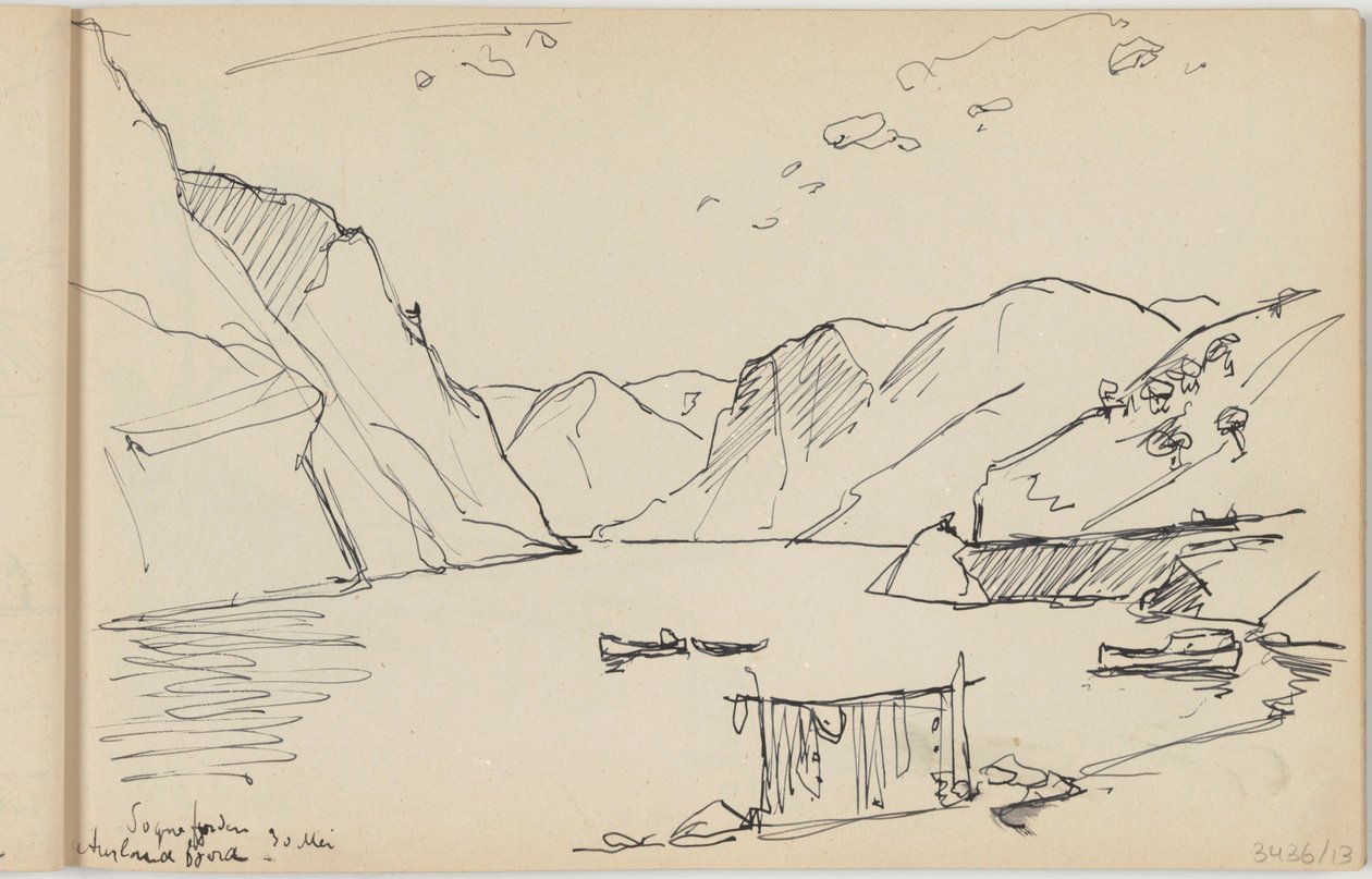 El fiordo de Sogne, el fiordo de Aurland de Richard Baseleer