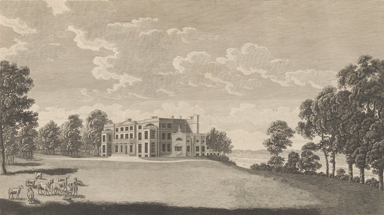 Casa Belvidere, cerca de Erith, en el condado de Kent, de The History de Edward Hasted de Richard Bernard Godfrey