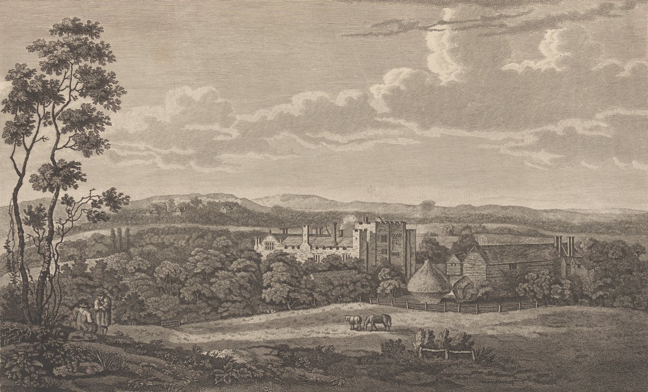 Castillo de Hever en el condado de Kent, de Edward Hasted, La historia y topografía..., 1777-90 de Richard Bernard Godfrey