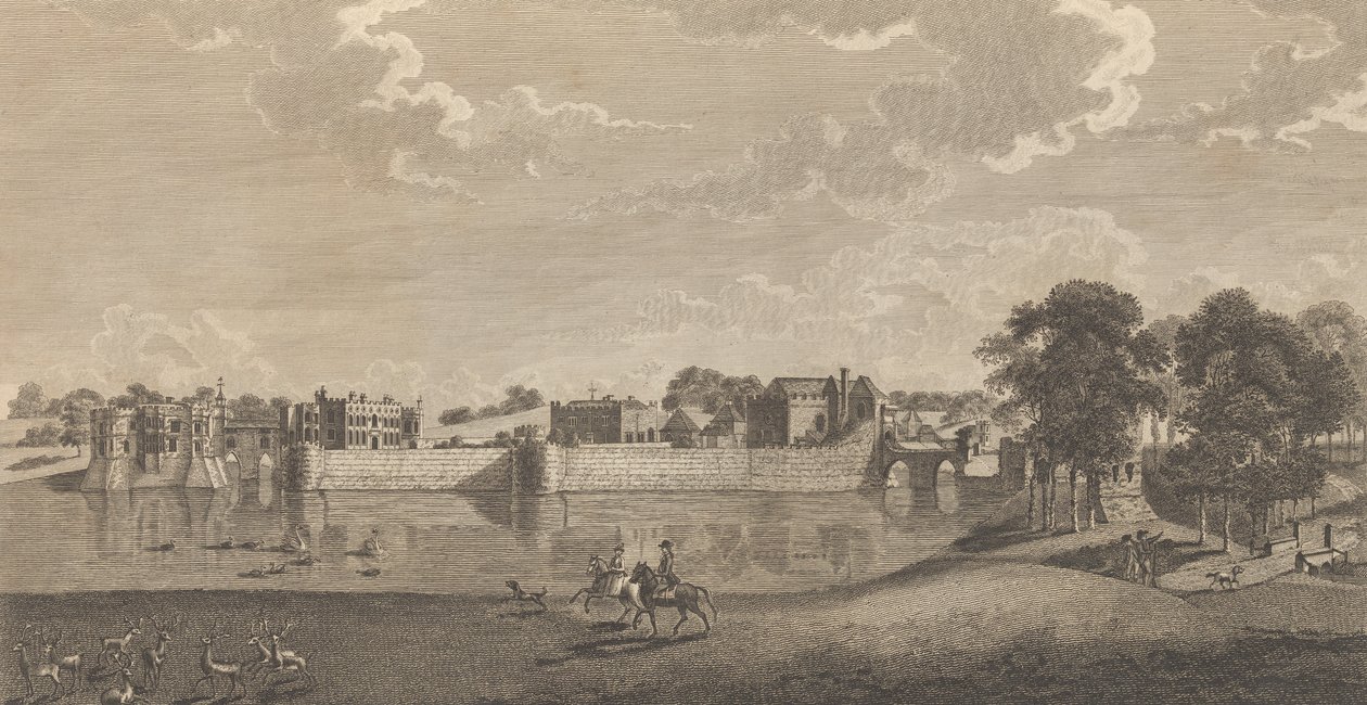 Castillo de Leeds, en el condado de Kent, de The History and... de Edward Hasted, 1777-90 de Richard Bernard Godfrey