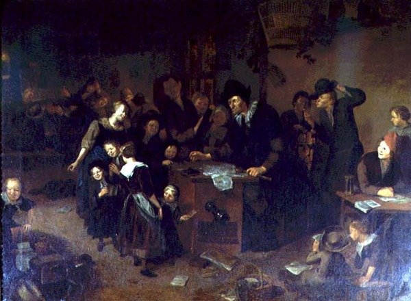 Interior de una escuela de Richard Brakenburg