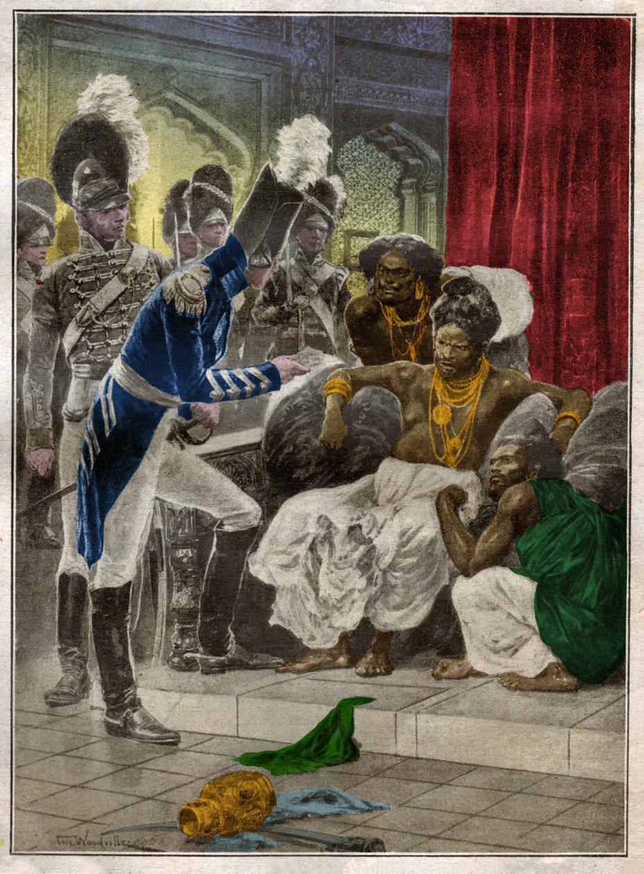 Colonialismo en Sri Lanka (Ilustración) de Richard Caton (after) Woodville
