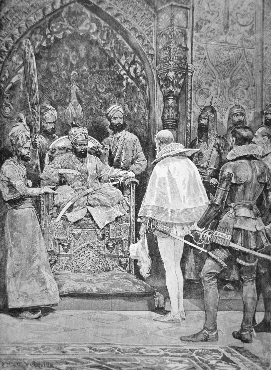 El embajador inglés en India en 1615 de Richard Caton II (after) Woodville