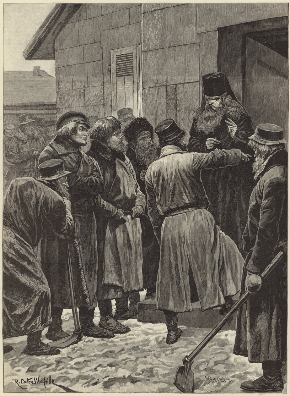La hambruna en Rusia (grabado) de Richard Caton II (after) Woodville