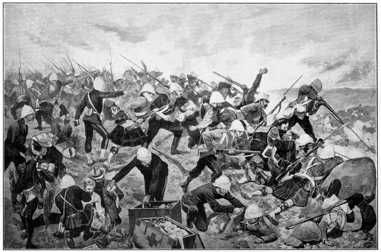 Batalla de Majuba Hill, 1ª Guerra Bóer, 26-27 de febrero de 1881 de Richard Caton II Woodville