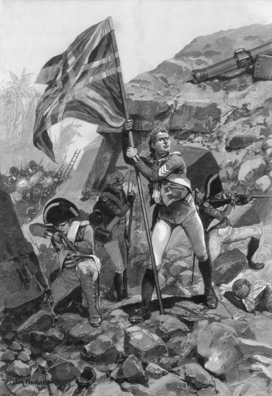 Valiente conducta del sargento Graham, Batalla de Seringapatam, 1894 de Richard Caton II Woodville