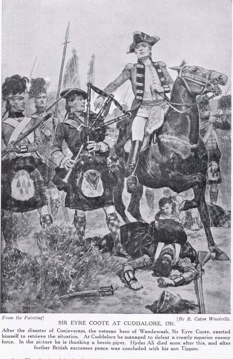 Sir Eyre Coote en Cuddalore, ilustración de 