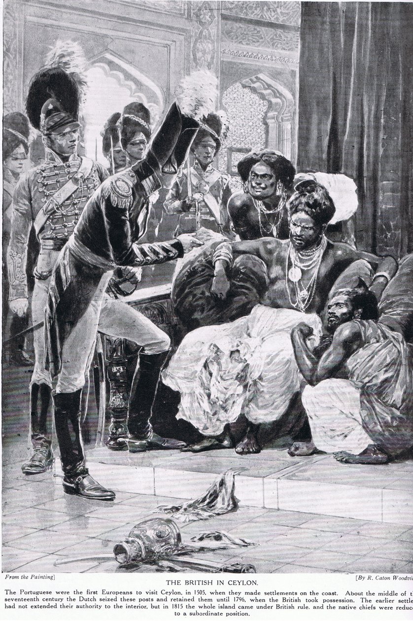 Los británicos en Ceilán, ilustración de 
