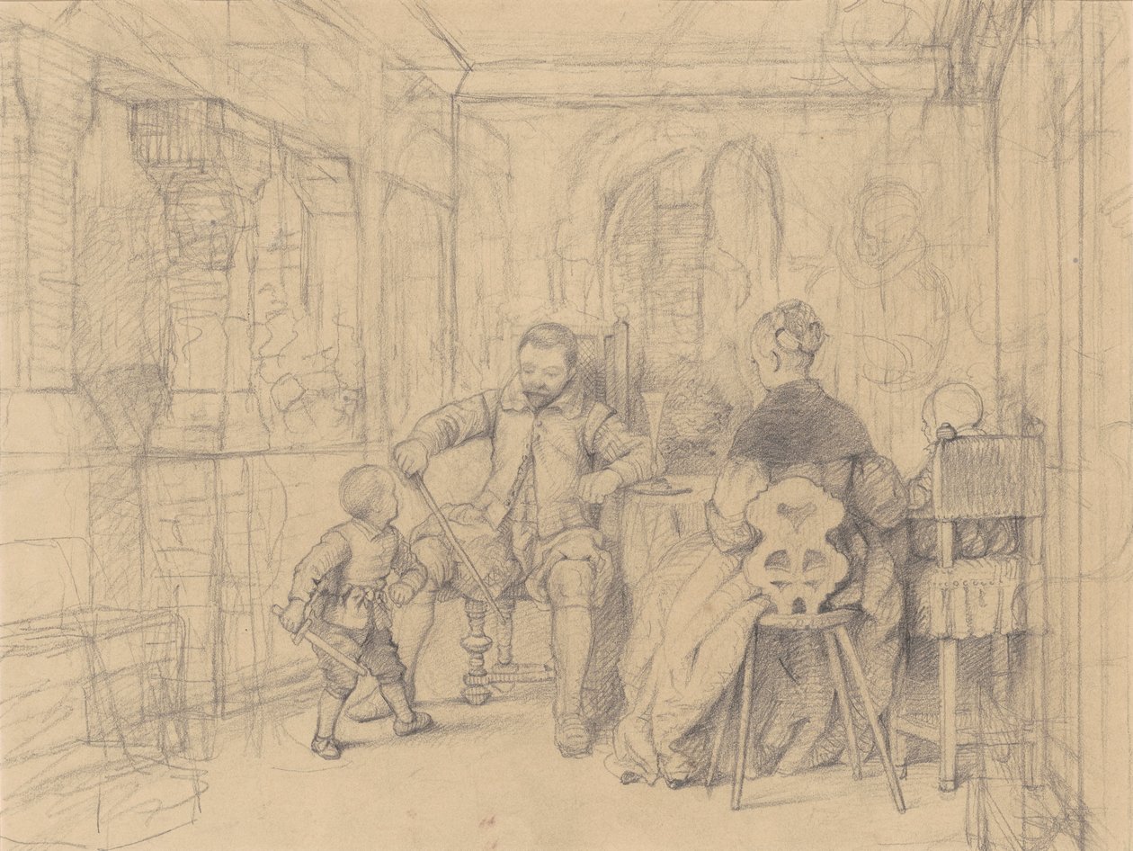 La Lección de Esgrima, c.1847-49 de Richard Caton Woodville