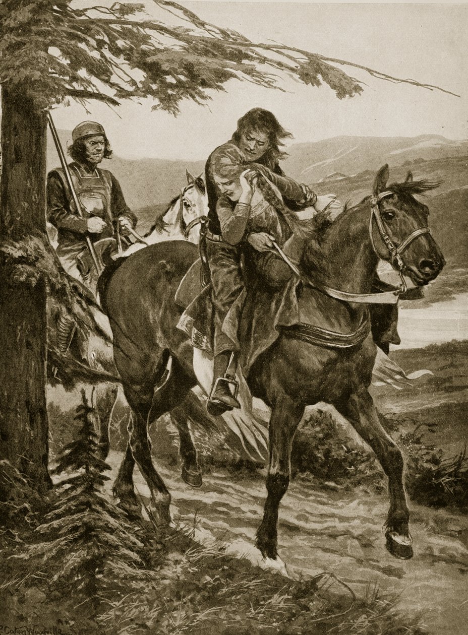 El rey Dermot lleva a Devorgil, ilustración de 