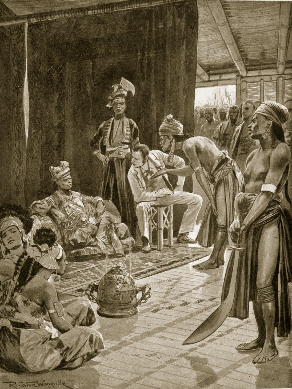 Sir James Brooke en Borneo, ilustración de 
