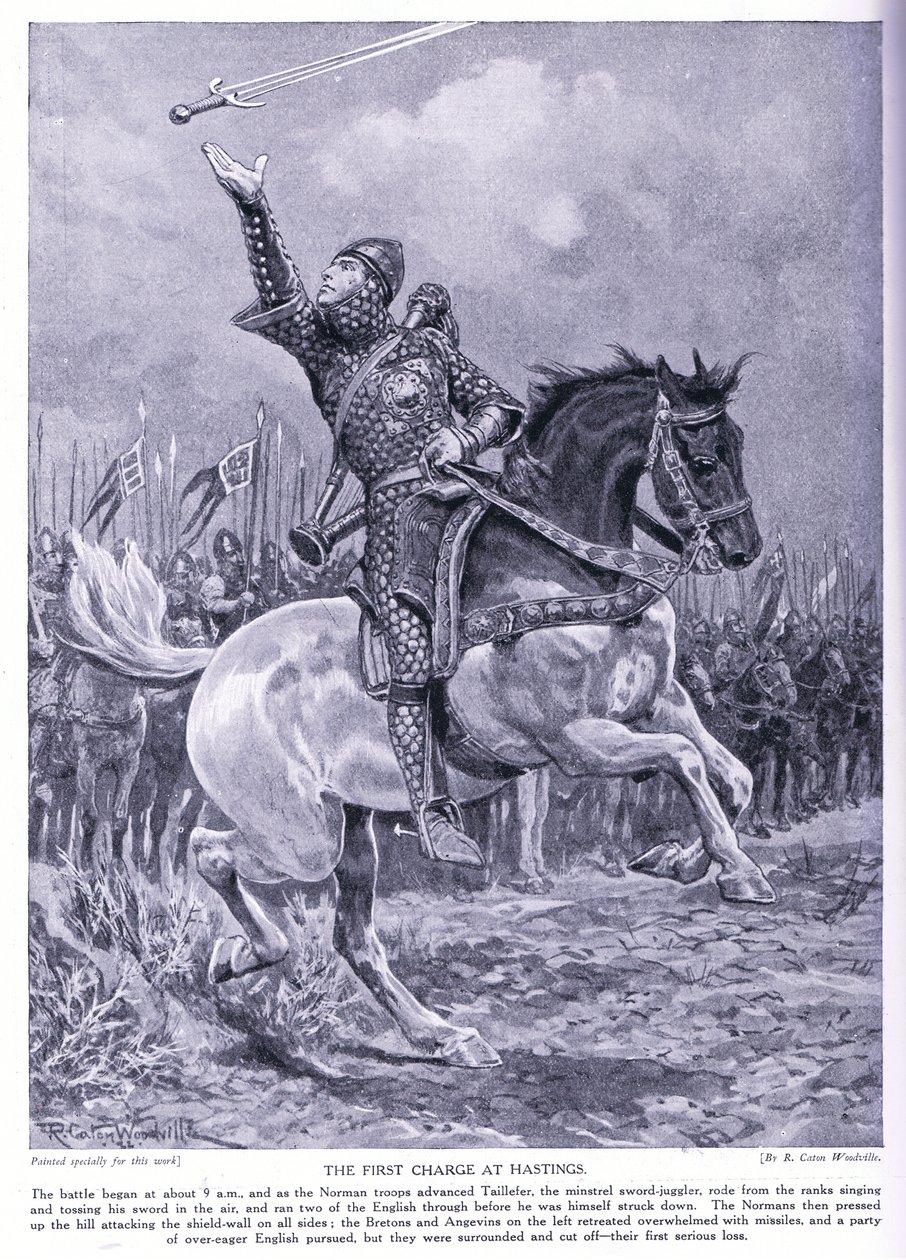 La primera carga en Hastings, años 1920 de Richard Caton Woodville junior