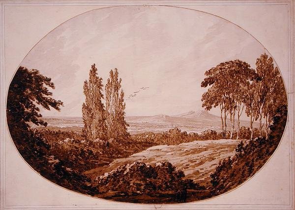 Paisaje, Árboles y Colinas Rocosas de Richard Cooper