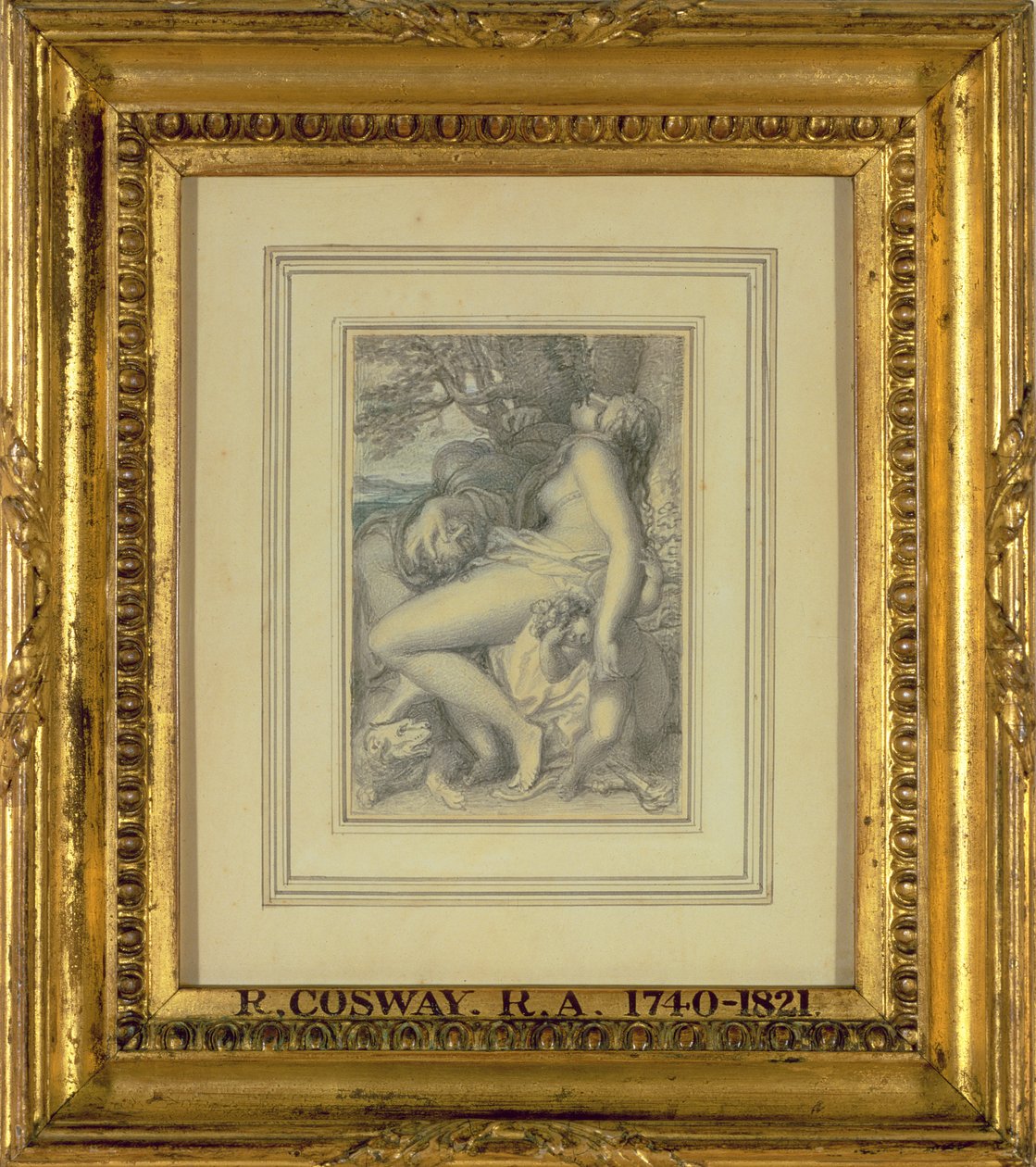 Marte reposando en el regazo de Venus, c.1805-15 de Richard Cosway