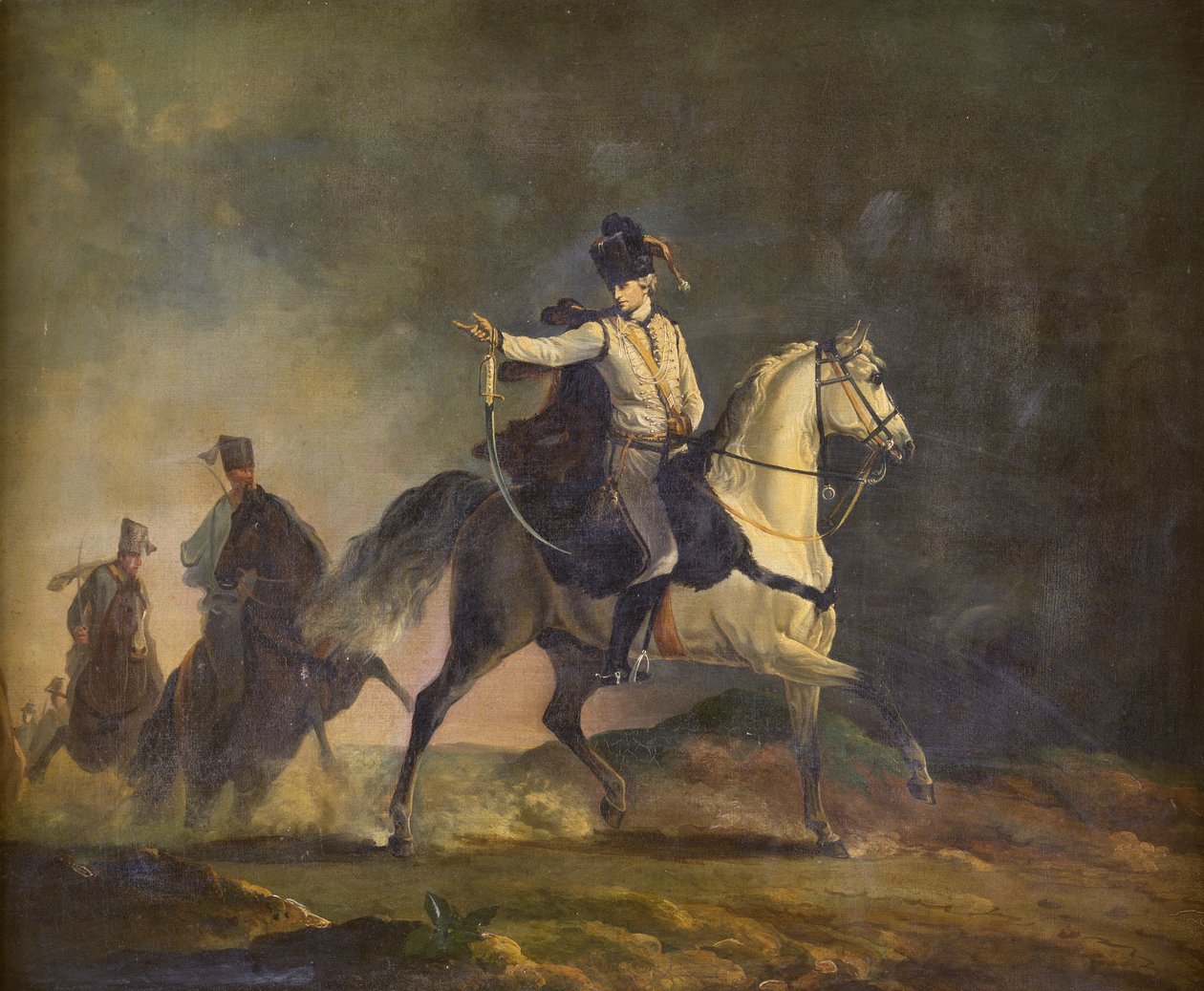 El Conde de Ancram montado en un caballo, c.1773 de Richard Cosway