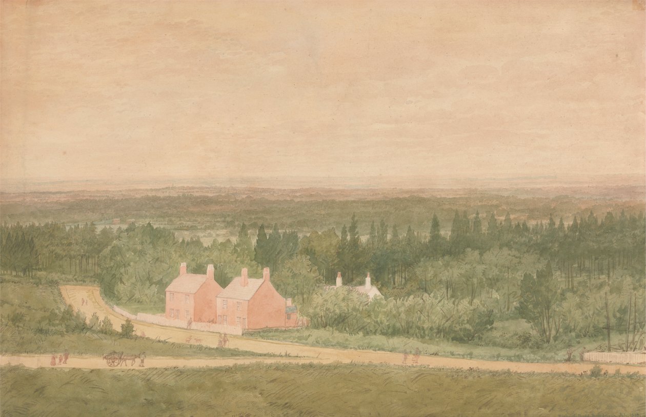Paisaje con casas de campo, Broadmoor de Richard Dadd