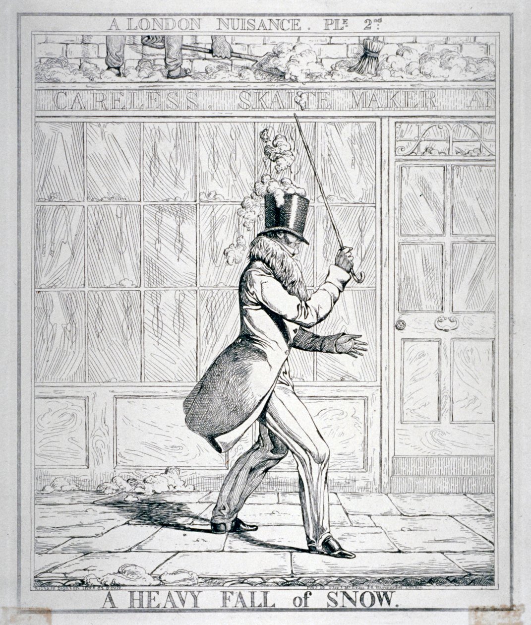 Una fuerte nevada, 1821 de Richard Dighton