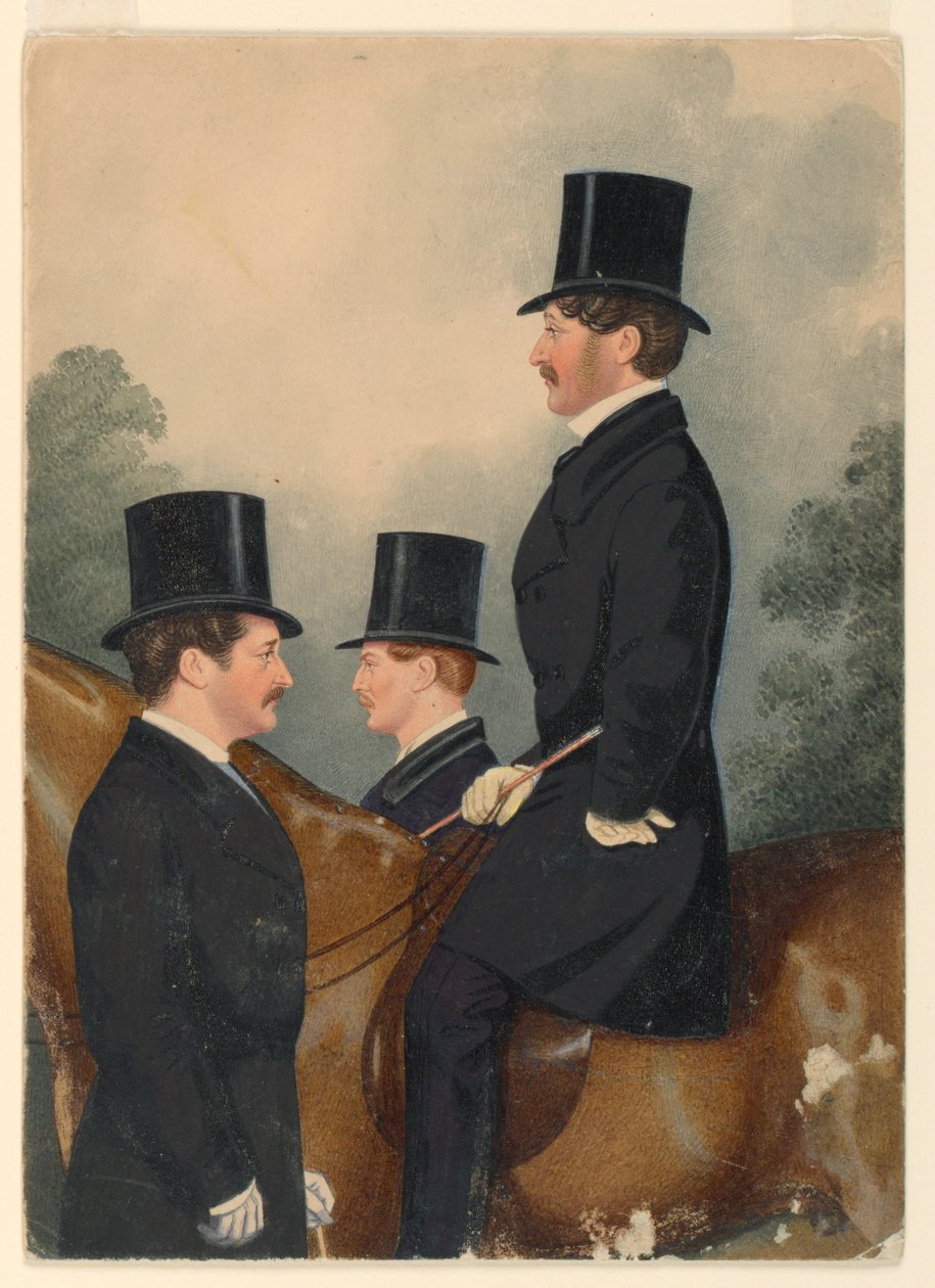 Retrato de Sir George Wombwell y sus hermanos de Richard Dighton