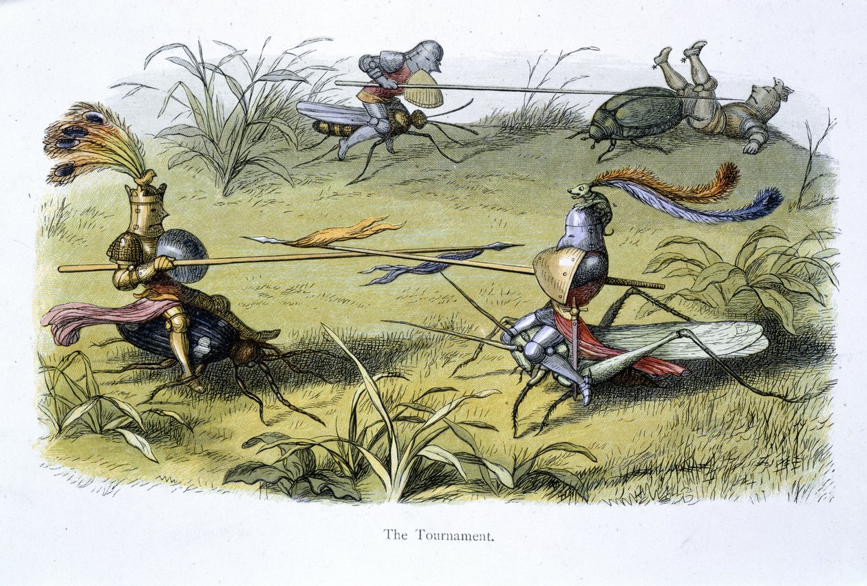 Caballeros elfos en justas de Richard Doyle