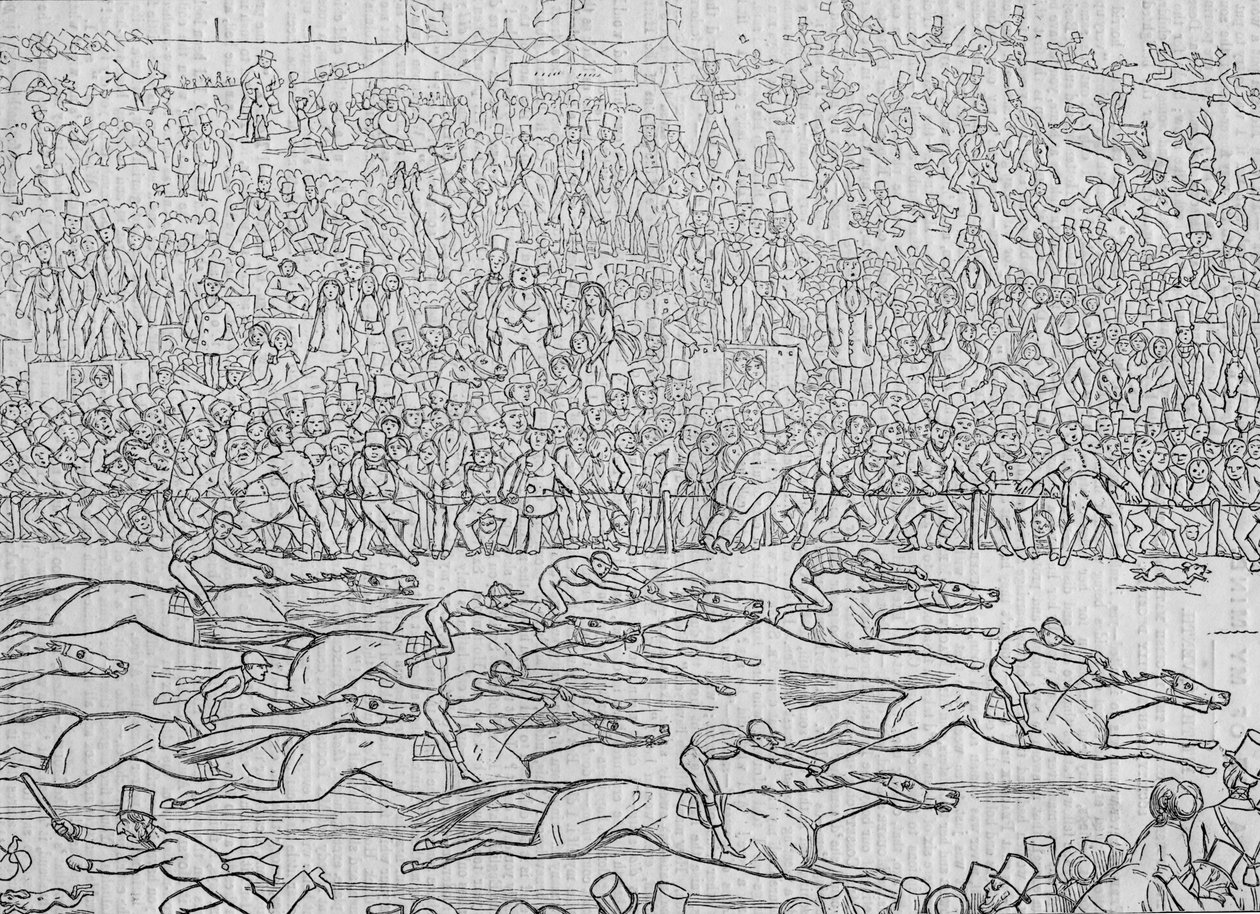 Modales y costumbres de los ingleses Nueva Serie No. 8: El Día del Derby 1849 de Richard Doyle