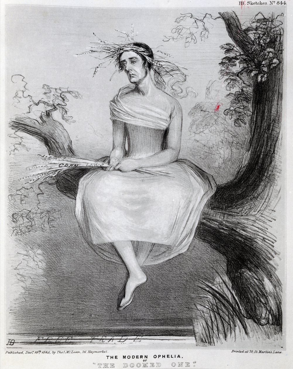 La moderna Ofelia, o La condenada, 1845 de Richard Doyle