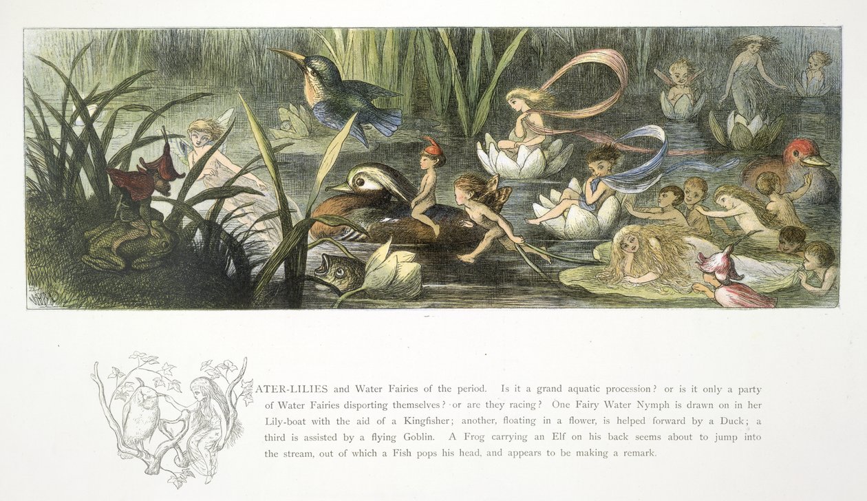 Nenúfares y hadas del agua de Richard Doyle