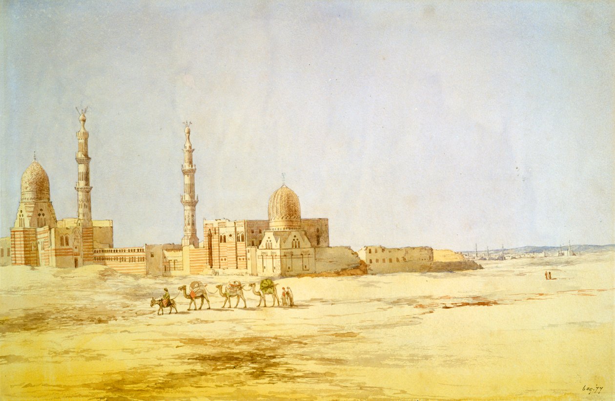 Tumbas de los califas, El Cairo, c1842 de Richard Dudd