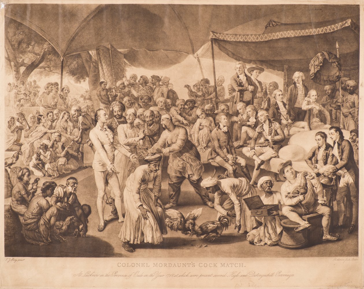 Pelea de Gallos del Coronel Mordaunt de Richard Earlom