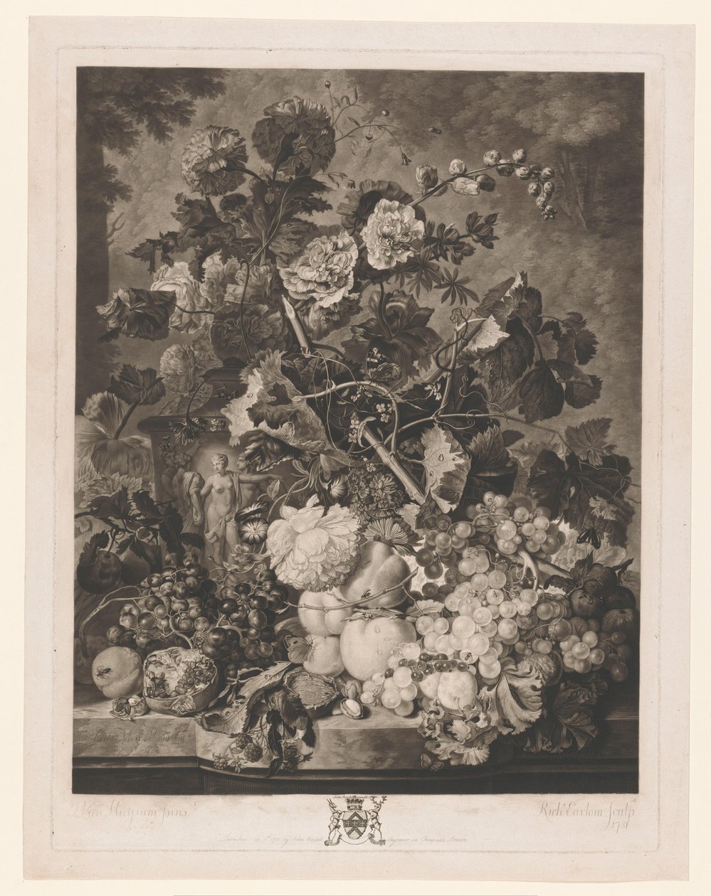 bodegón de frutas y flores de Richard Earlom
