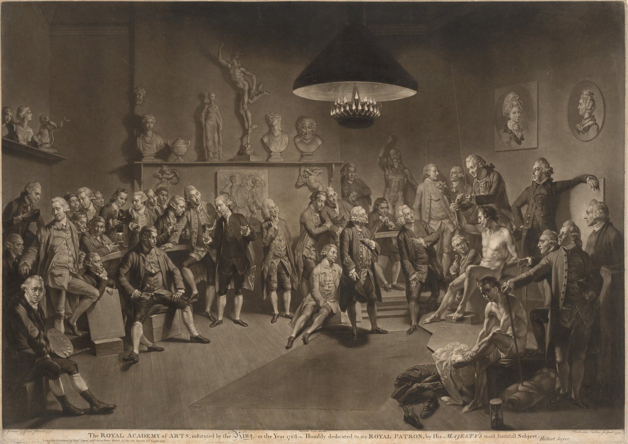 La Real Academia de Artes de Richard Earlom, after Johann Zoffany