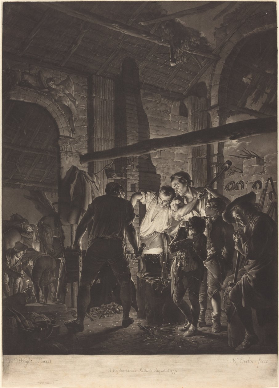 La herrería de Richard Earlom after Joseph Wright