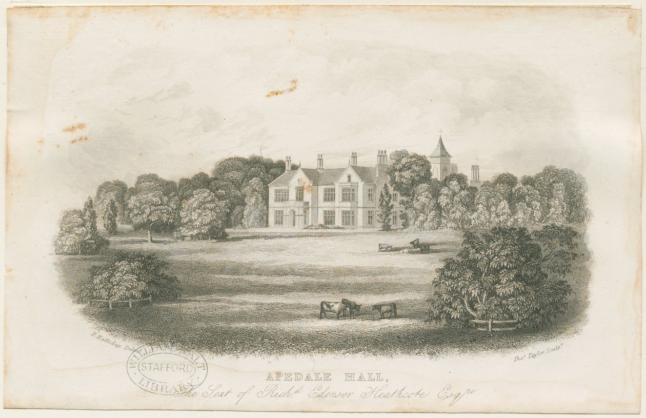 Casa y parque de Apedale Hall de Richard Edensor Heathcote