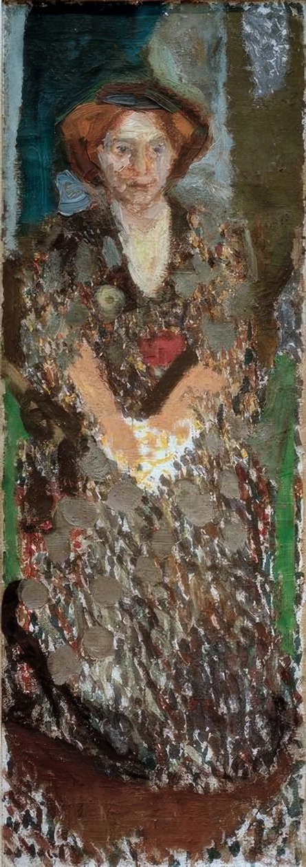 Retrato de Mathilde Schönberg en el estudio de Richard Gerstl